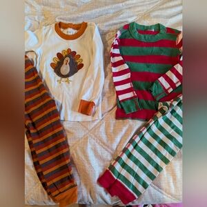 Kids Size 3T Thanksgiving and Christmas Pajamas Set